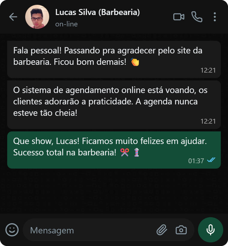 Conversa com Lucas Silva — Barbearia